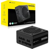 Corsair RM1000e (2025) 1000W Power Supply – retail box and unit front view