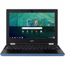 Acer Chromebook 11 CB3-132-11DC Stone Blue laptop open rear angle view