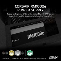 Corsair RM1000e (2025) 1000W Power Supply – retail box and unit front view