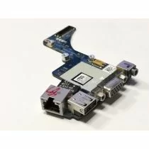 Illustration depicting Dell Latitude E6420 USB VGA Audio & Ethernet Daughterboard LS-6591P 0CYXNG CYXNG : MicroDream.co.uk
