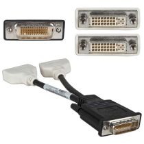Illustration depicting Molex DMS-59 LFH-59 to dual 2x DVI splitter cable for Video Graphics Card : MicroDream.co.uk