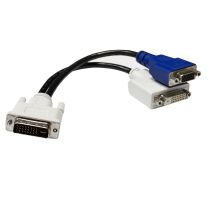 Dual Link DVI-I to Dual Link DVI-I & VGA HD15 Splitter Cable