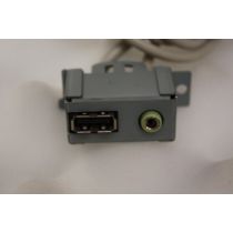 Illustration depicting HP Pavilion SlimLine s3110 USB Audio Port Panel