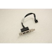 Lenovo ThinkCentre Low Profile PCI Bracket with 2x USB ports and cable P/N: 42Y8006, 41R3372
