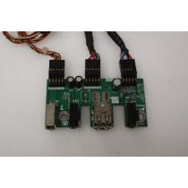 Illustration depicting HP Compaq Presario 6000 USB Audio Firewire Board Panel Ports