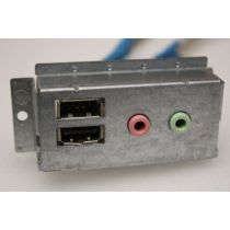 Illustration depicting Acer Aspire T630 Front USB Audio Board Panel  &amp; Cables 2J017-003A