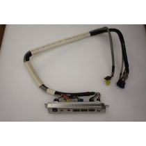 Illustration depicting AOpen XC Cube AV EA65 USB Audio Firewire Ports Panel Cables