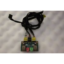 Illustration depicting Acer Aspire X3200 USB Audio Board Ports Panel 48.3V002-011