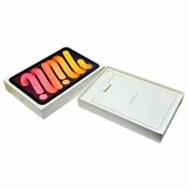 Illustration depicting Apple iPad Mini 7th Gen (A17 Pro) Starlight A2993 Empty Box With Inserts Only : MicroDream.co.uk
