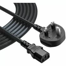 Illustration depicting 10M Kettle Lead Power Cable 3 Pin UK Plug PC Monitor TV C13 Cord 10 Metre : MicroDream.co.uk