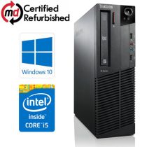 Illustration depicting Lenovo ThinkCentre M91p SFF Intel Core i3 8GB RAM 250GB Windows 10 Desktop PC Computer : MicroDream.co.uk