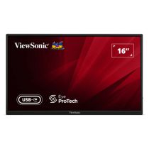 Illustration depicting ViewSonic 16" Portable Monitor - VA1650 - Full HD IPS 60Hz HDMI, USB-C Lightweight