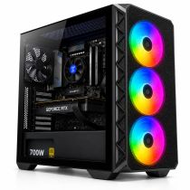 Genesis RTX 5060 i5 Gaming PC RGB tower case front angled view
