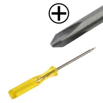 PH #00 Phillips screwdriver with yellow handle and precision cross tip