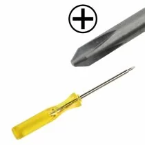 PH #00 Phillips screwdriver with yellow handle and precision cross tip