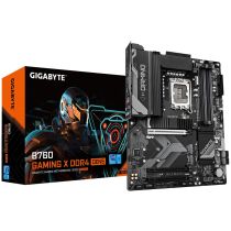 Gigabyte B760 GAMING X DDR4 GEN5 ATX motherboard box and angle view