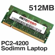 Illustration depicting 512MB PC2-4200 533MHz 200Pin DDR2 Sodimm Laptop Memory RAM : MicroDream.co.uk