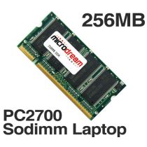 Illustration depicting 256MB PC2700 333MHz 200Pin DDR Sodimm Laptop Memory RAM : MicroDream.co.uk