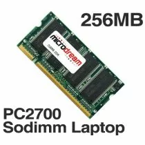 Illustration depicting 256MB PC2700 333MHz 200Pin DDR Sodimm Laptop Memory RAM : MicroDream.co.uk