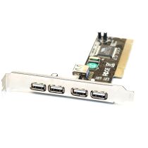 VIA 5-Port USB PCI adapter card VT6212L chipset top view