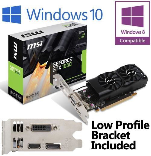 nVidia GeForce GTX 1050 Ti 4GB PCIe HDMI DVI DisplayPort Low