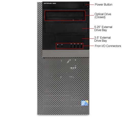 Gaming PC Dell 960 Core 2 Duo E8400 4GB GeForce GTX 750 Windows 7