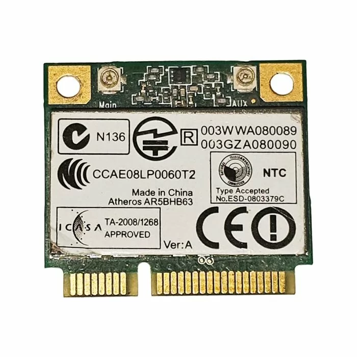 Atheros AR5BHB63 Wireless WiFi Mini PCI-e Card 003WWA080089 Front View