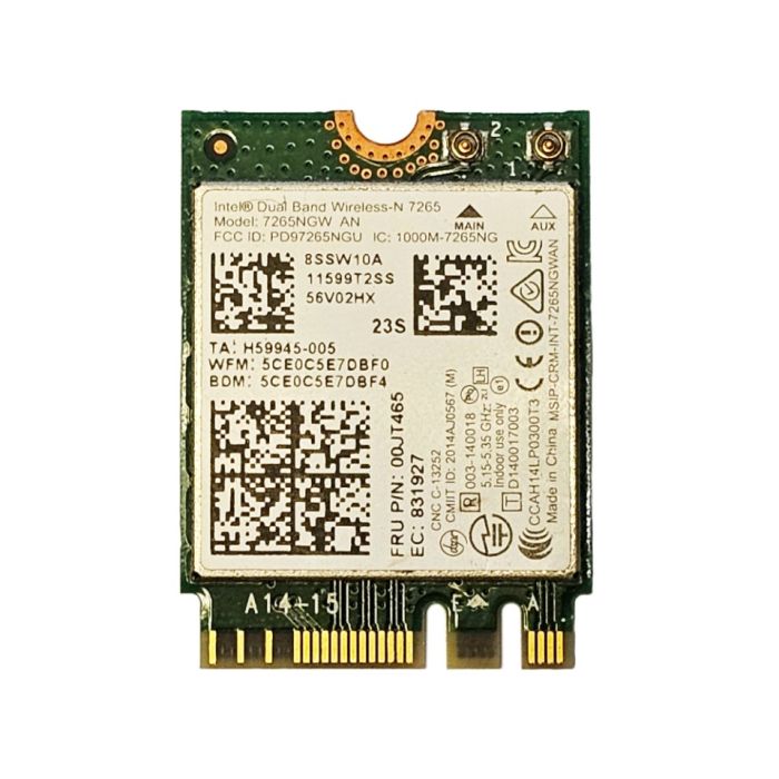 Intel Dual Band Wireless-N 7265 Wi-Fi Card 7265NGW 00JT464 00JT465