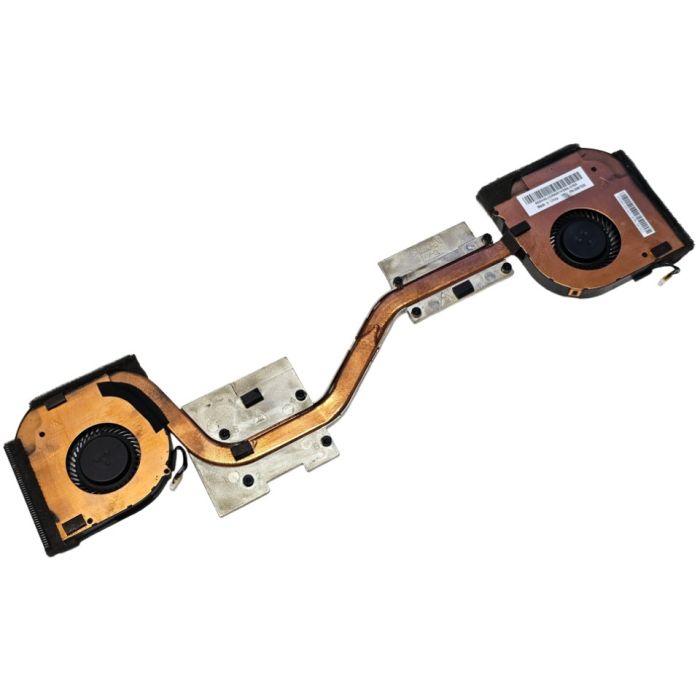 Lenovo ThinkPad P51 CPU GPU Heatsink with Cooling Fans 00NY520 AT0Z6001SS0 front view
