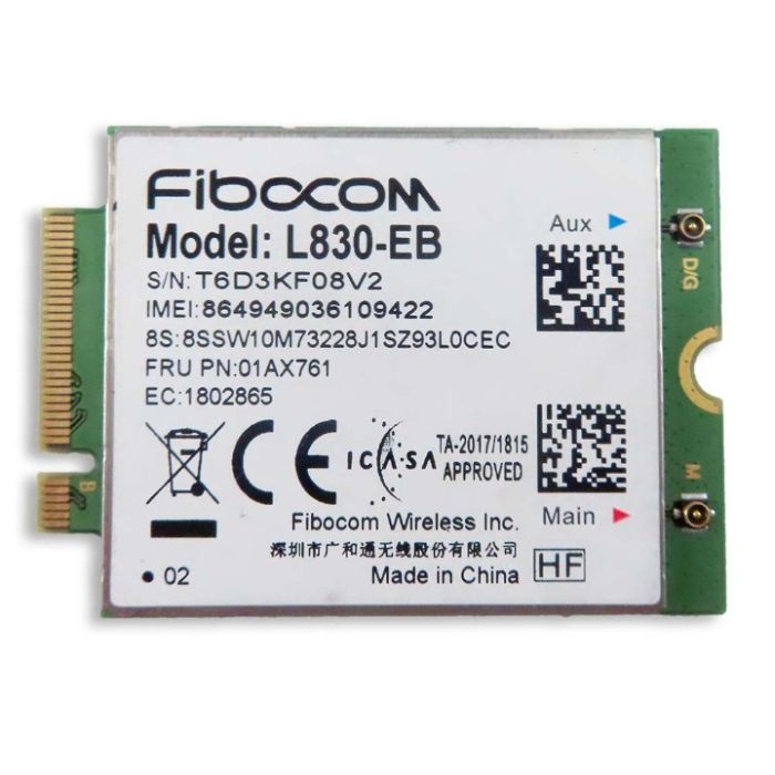 Lenovo Fibocom L830-EB 4G LTE Card 01AX761