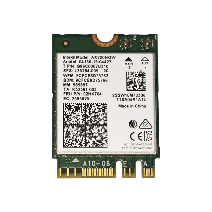 Intel AX200NGW Dual Band Wireless WiFi NGFF M2 Card 02HK704 L35284-005