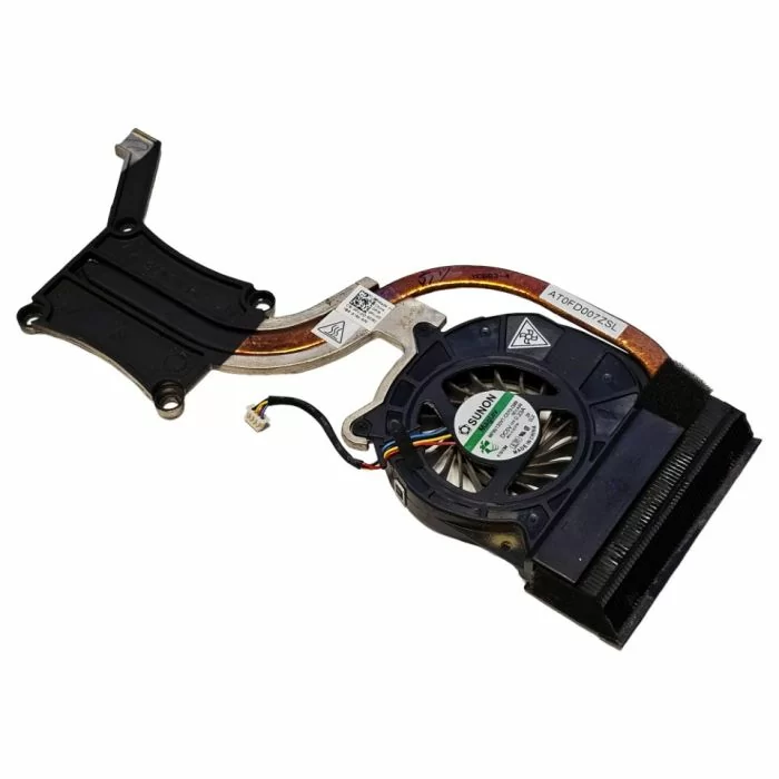 Illustration depicting Dell Latitude E6420 CPU Heatsink with Cooling Fan 0FVJ0D AT0FD007ZSL : MicroDream.co.uk