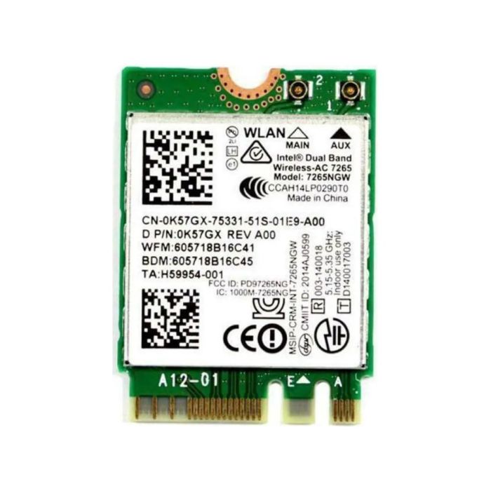 Intel 7265NGW WiFi Card 0K57GX | MicroDream®