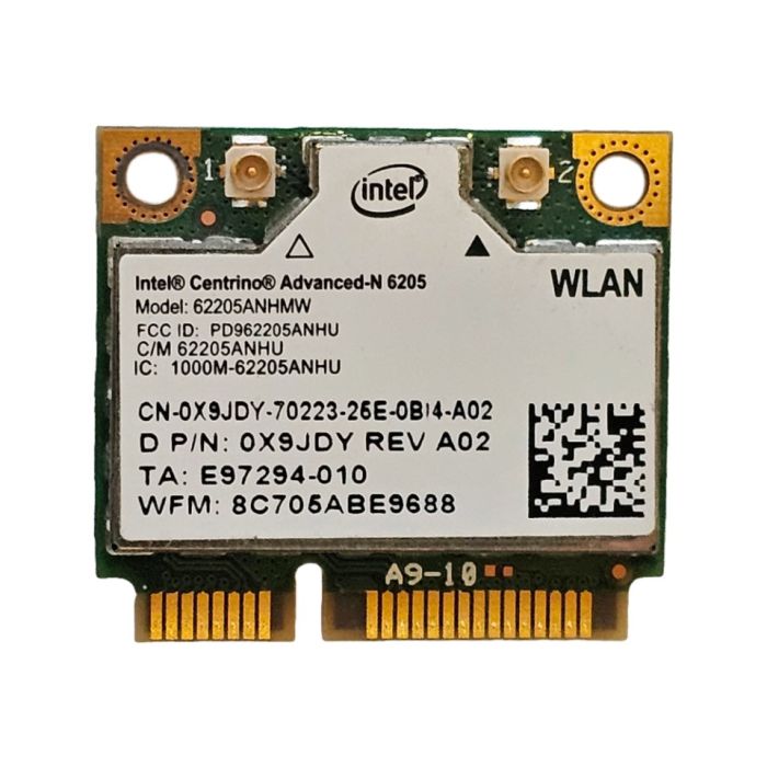 Intel Centrino Advanced-N 6205 Wireless Wi-Fi Card 62205ANHMW 0X9JDY