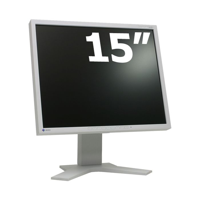 15-inch White/Beige Flat Panel LCD TFT Monitor