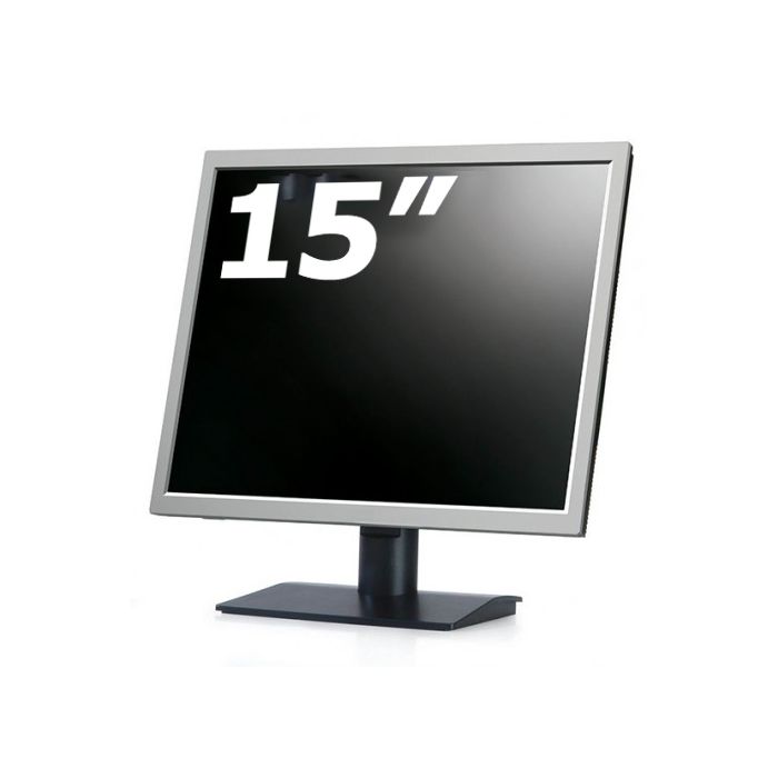15-inch Black/Silver Flat Panel LCD TFT Monitor