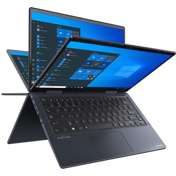 Illustration depicting Dynabook Portege X30W-J-12Z Convertible 2-in-1 Laptop - 13.3" FHD Touch Core i7-1185G7 16GB 256GB WebCam WiFi Windows 11 : MicroDream.co.uk