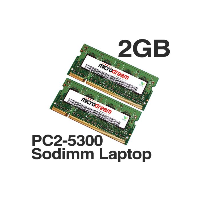 2GB (2x1GB) PC2-5300 667MHz 200Pin DDR2 Sodimm Laptop Memory RAM