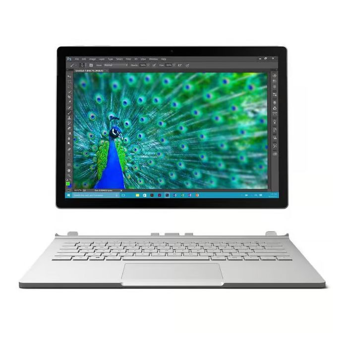 Microsoft Surface Book 2-in-1 Laptop - 13.5" 3000x2000 Touch i7-6600U 8GB 256GB NVMe GeForce 940M WebCam WiFi Windows 10 Pro