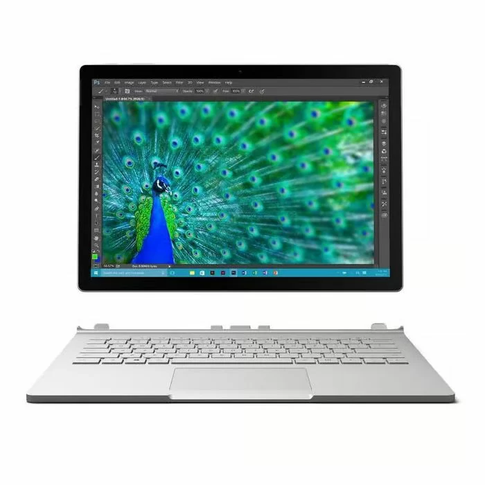 Microsoft Surface Book 2-in-1 Laptop - 13.5" 3000x2000 Touch i7-6600U 8GB 256GB NVMe GeForce 940M WebCam WiFi Windows 10 Pro
