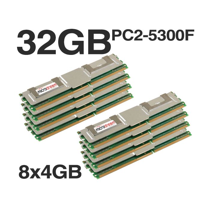32GB (8x4GB) DDR2 PC2-5300F 667MHz ECC Fully Buffered SERVER MEMORY RAM HP DELL HYMP151F72CP4N3-Y5