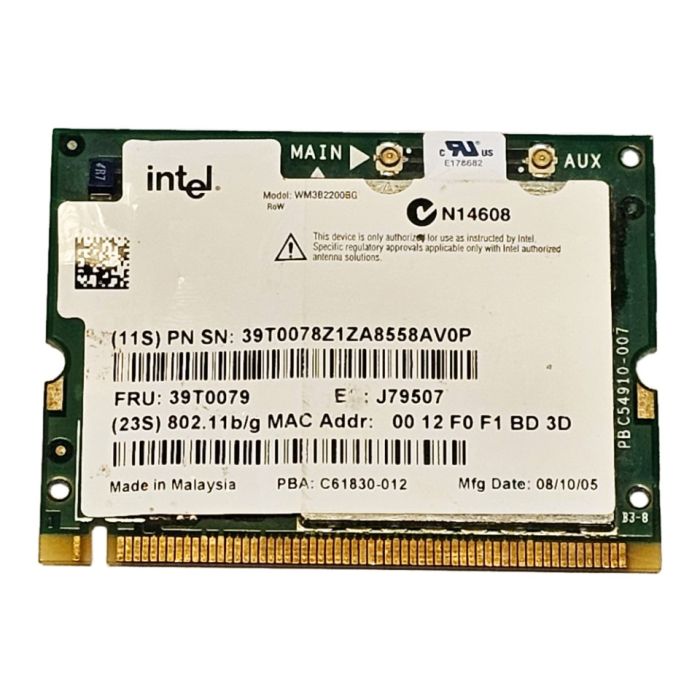 Intel WM3B2200BG Wireless Wi-Fi Card for IBM ThinkPad 39T0079