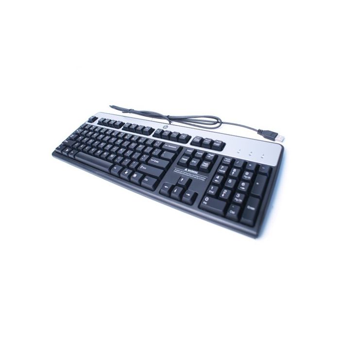 HP KU-0316 Black/Silver USB UK layout Keyboard 434821-032