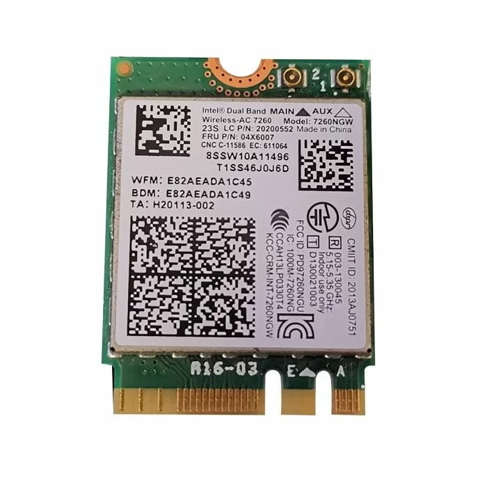Lenovo Intel Dual Band Wireless-AC 7260NGW NGFF M2 04X6007