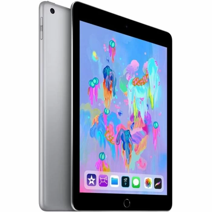 Apple iPad 6th Gen 9.7" – 128GB Wi-Fi – Space Gray – front and side view