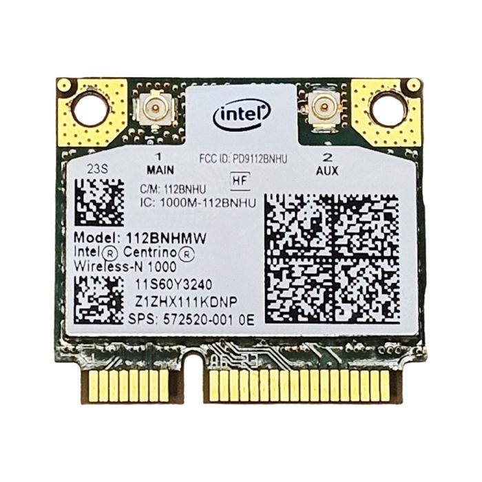 Intel Centrino Wireless-N 1000 Mini PCIe Wireless Card 60Y3241 572520-001 front view
