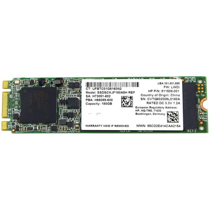 180GB Intel SSDSCKJF180A5H SSD M.2 2280 NGFF Laptop Solid State Drive 811508-001