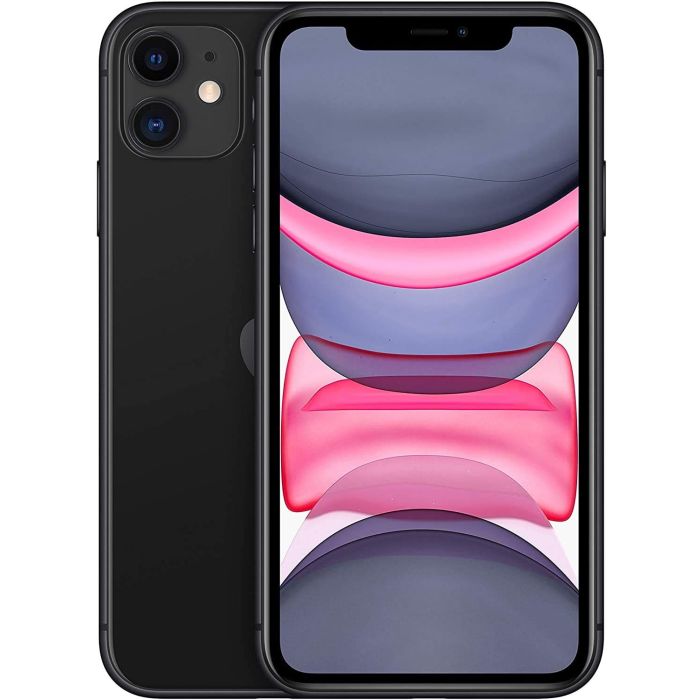 Apple iPhone 11 Black 64GB Unlocked – front and back view