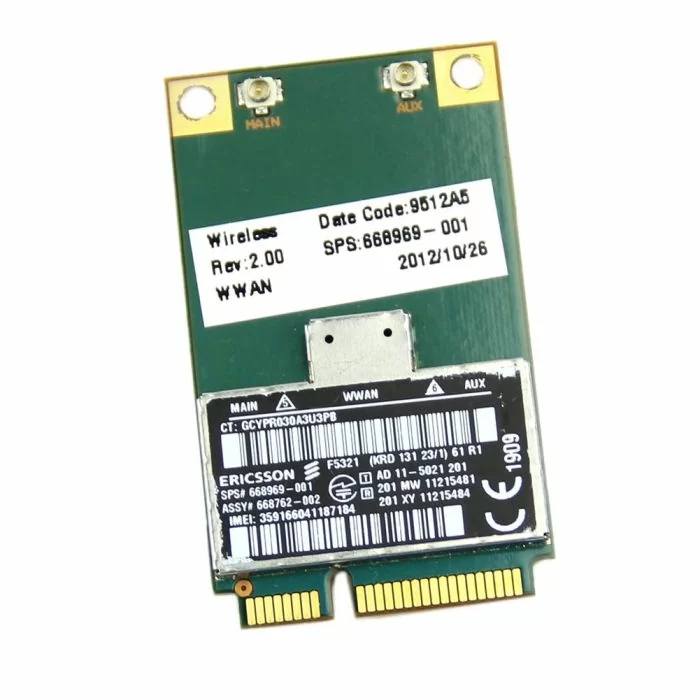 Ericsson F5321 3G WWAN Mobile Broadband Card 668969-001