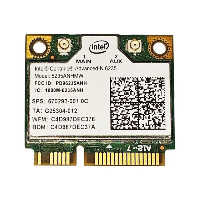 Intel Centrino Advanced-N 6235 WiFi Card 670292-001